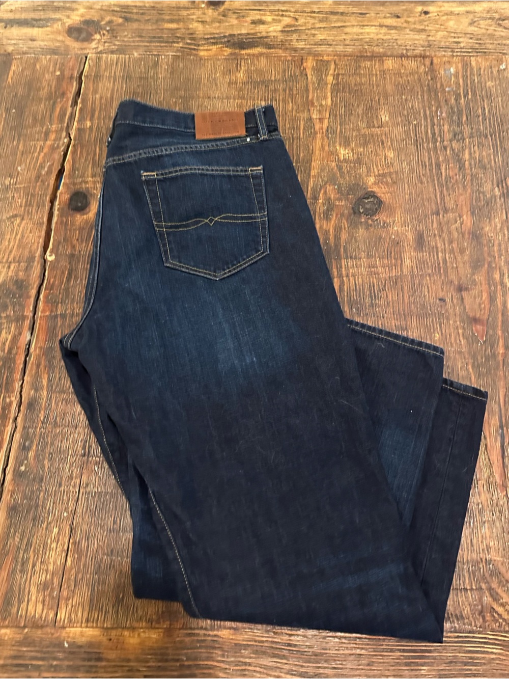 Lucky Brand Men's Dark Indigo Straight Slim Jeans